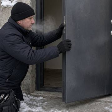 Ставим входные двери зимой